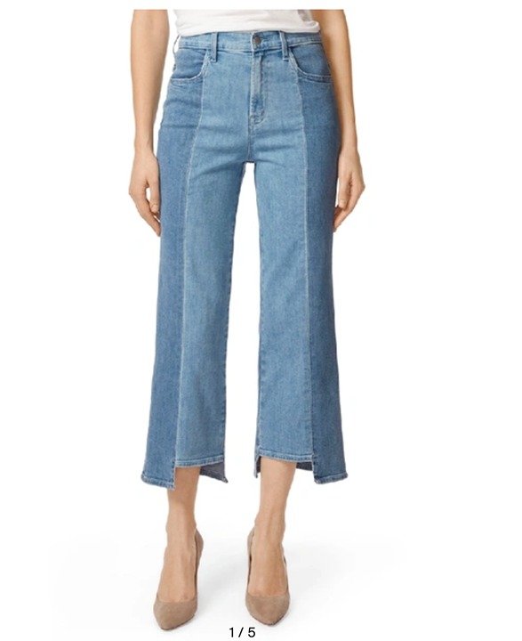 J Brand Joan High Waist Crop Wide Leg Jeans In Genesis Size 30