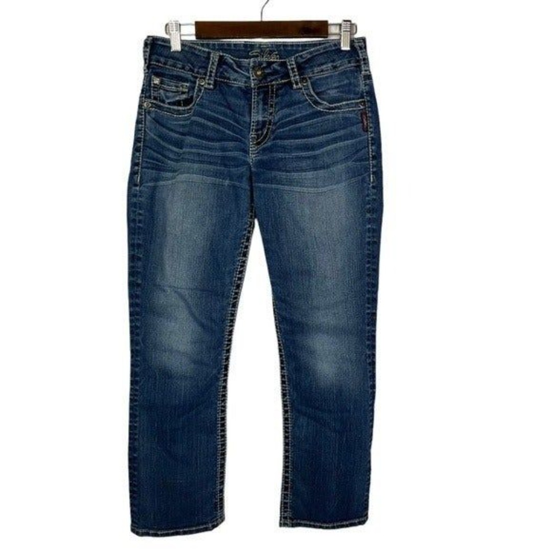 Silver Jeans Suki Capri Dark Wash Denim 29
