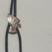 Vintage Metal Bolo Tie, Silver and Blue Turquoise Stones Design, Ethnic Eagle