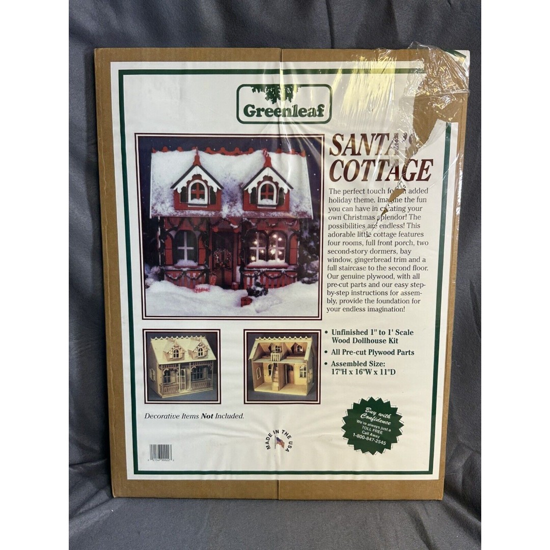 VTG Greenleaf Dollhouse Kit # 22 The Tiffani La Maison / Santa's Cottage NIB
