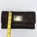 Michael Kors Women's Jet Set Large Checkbook Wallet Brown Signature MK Monogram