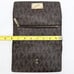 Michael Kors Women's Jet Set Large Checkbook Wallet Brown Signature MK Monogram