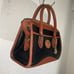 Vintage Dooney & Bourke Handbag Satchel Black Brown Pebble Leather Top Handle
