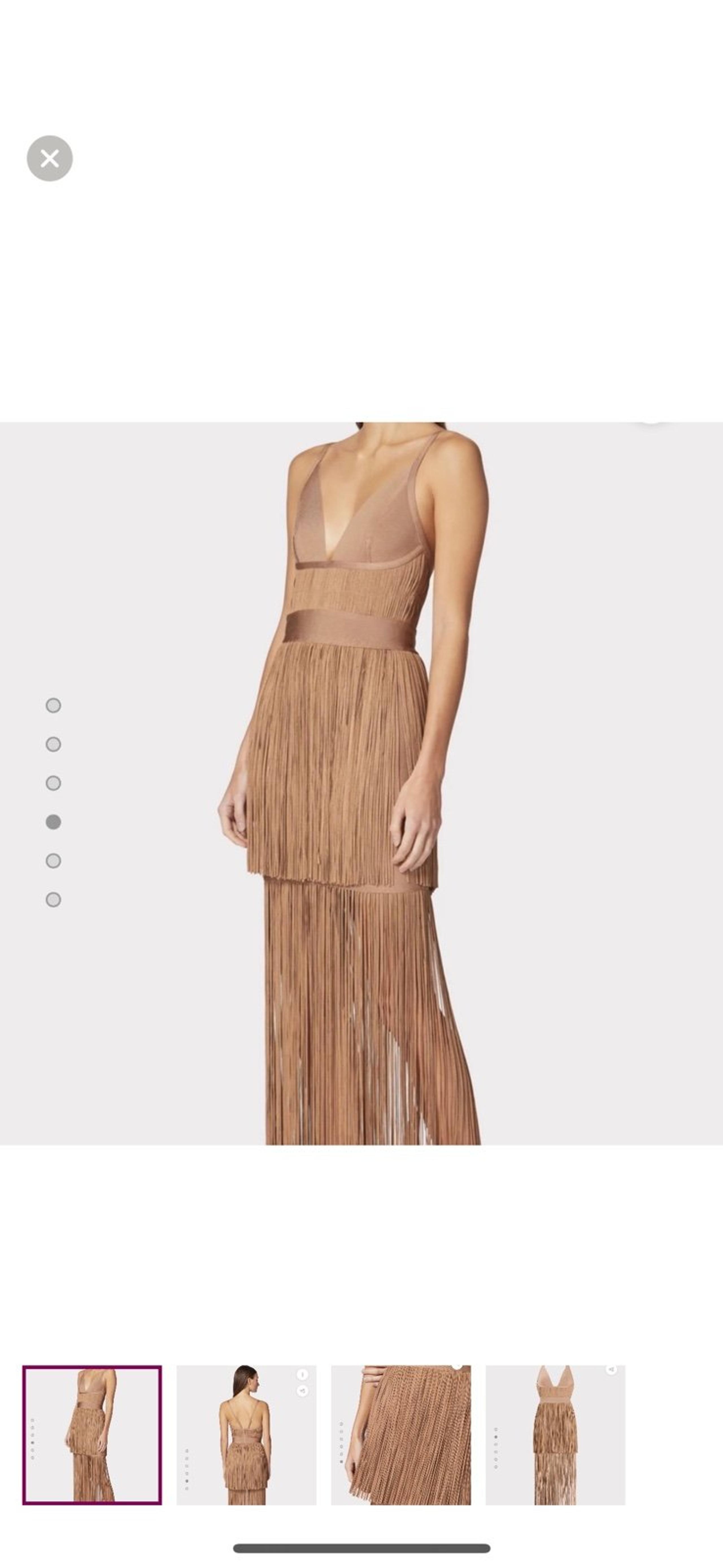 herve leger fringe gown
