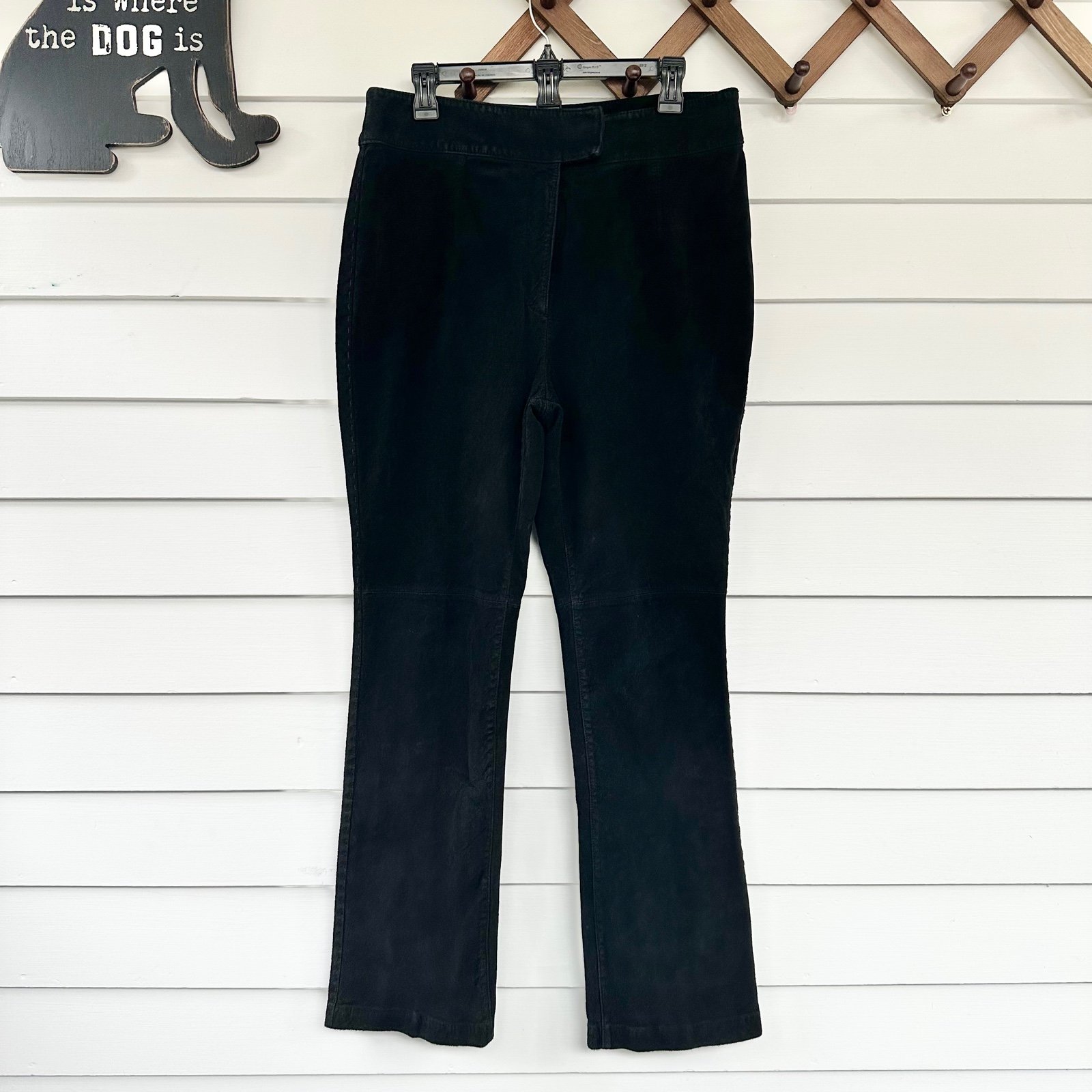 Bernardo vintage 90s black suede pants