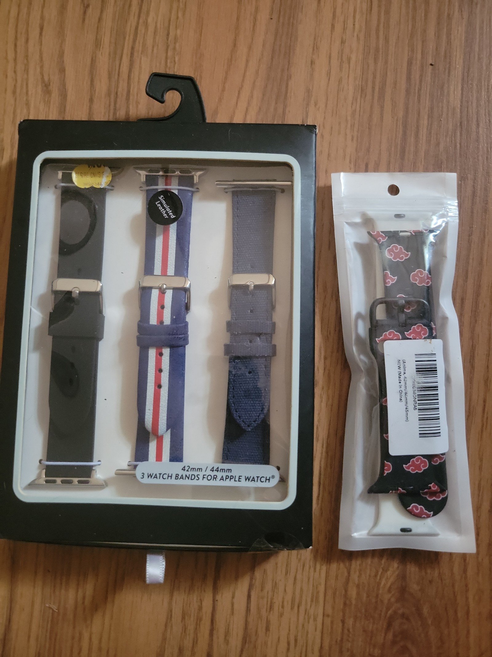 Akatkusi Naruto Shippuden Apple Watch Band / PLUS BOX SET OF 3 DESIGNER BANDS