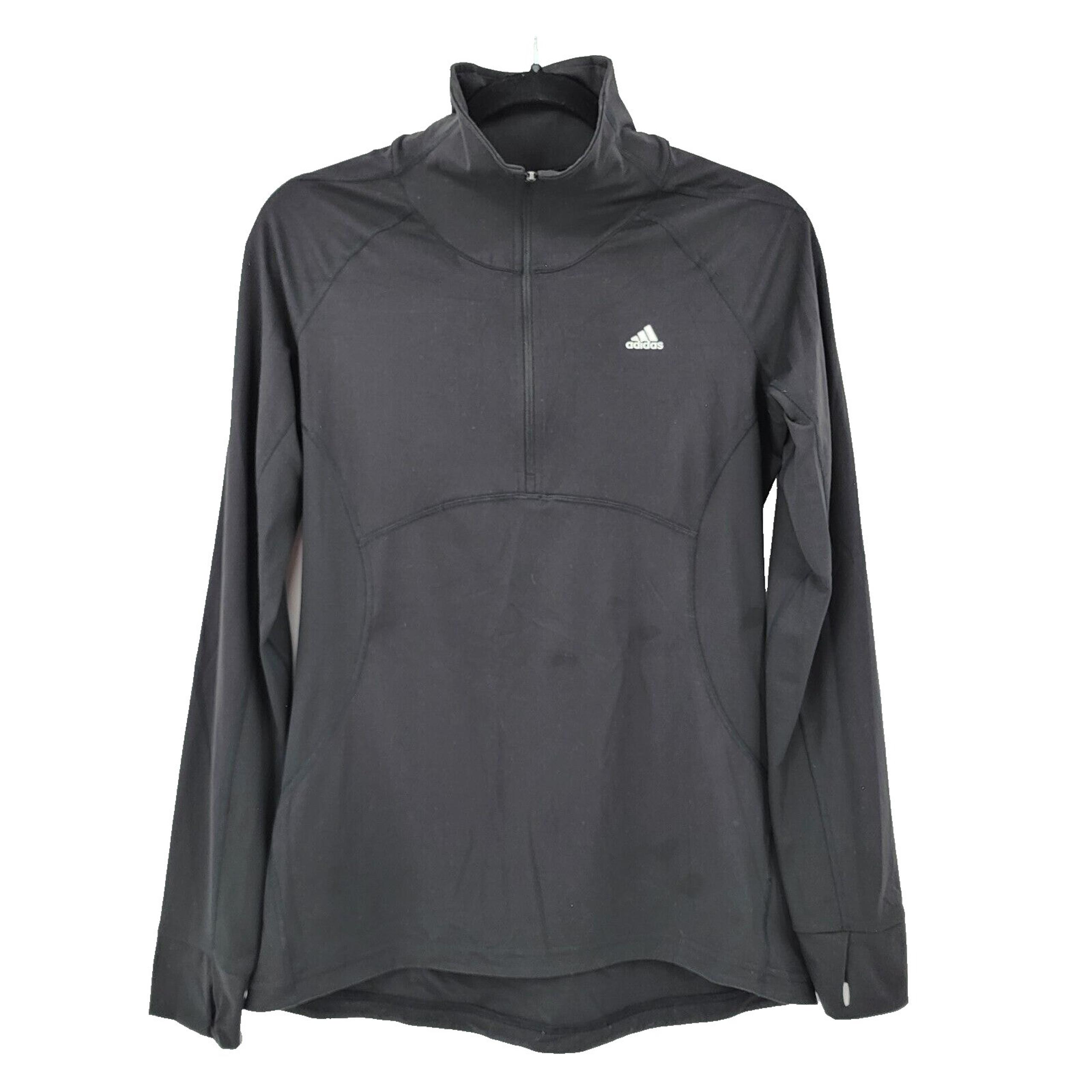 Adidas Climalite Women's M Activewear Half-Zip Track Jacket Running Workout