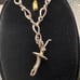 Vintage Sterling Sun West Ballerina Charm Figaro Bracelet
