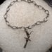 Vintage Sterling Sun West Ballerina Charm Figaro Bracelet
