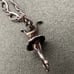 Vintage Sterling Sun West Ballerina Charm Figaro Bracelet