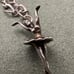 Vintage Sterling Sun West Ballerina Charm Figaro Bracelet