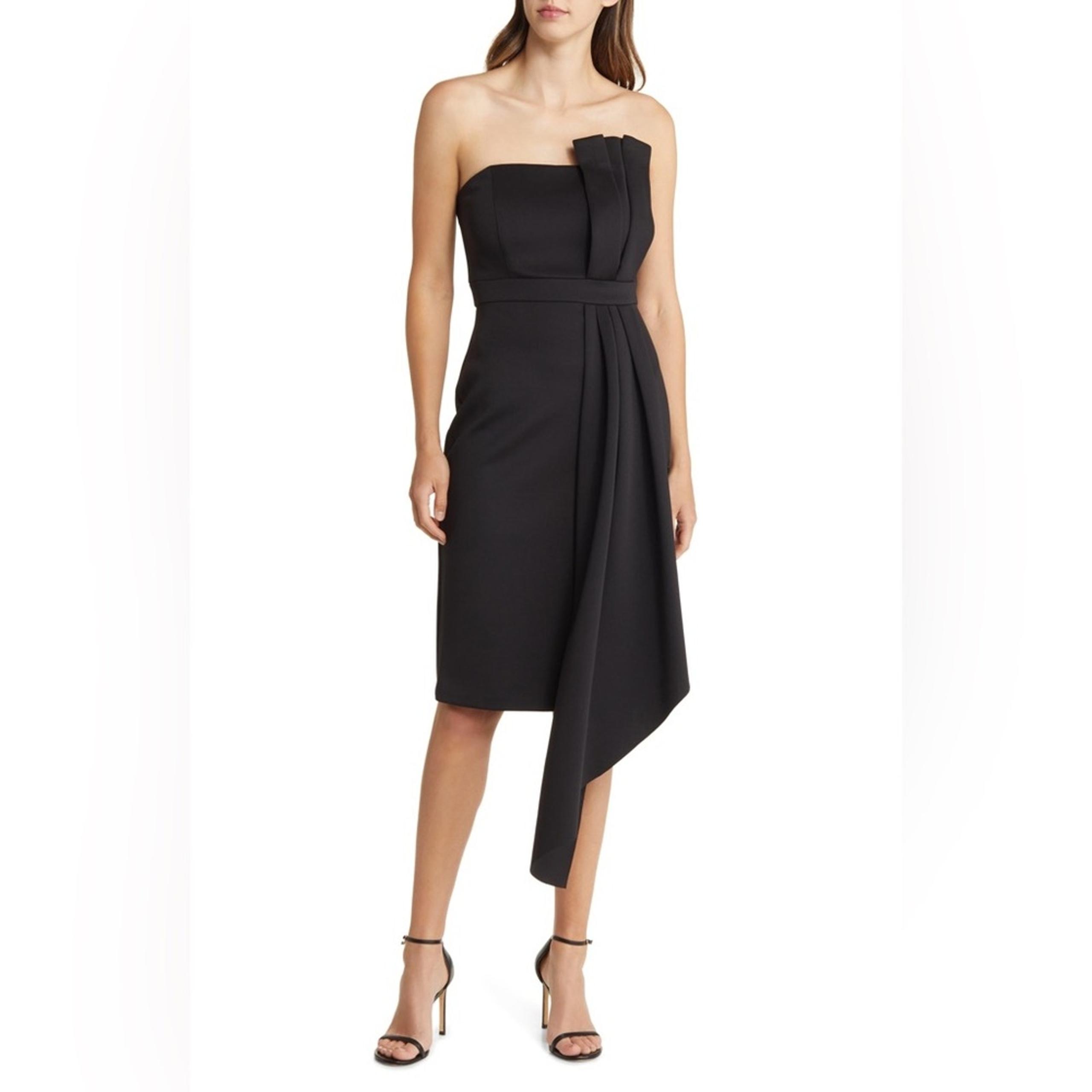 Eliza J Black  Strapless Cocktail Dress Size 6  New