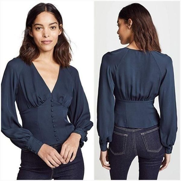 Joie Alurea Button Front Silk Blouse