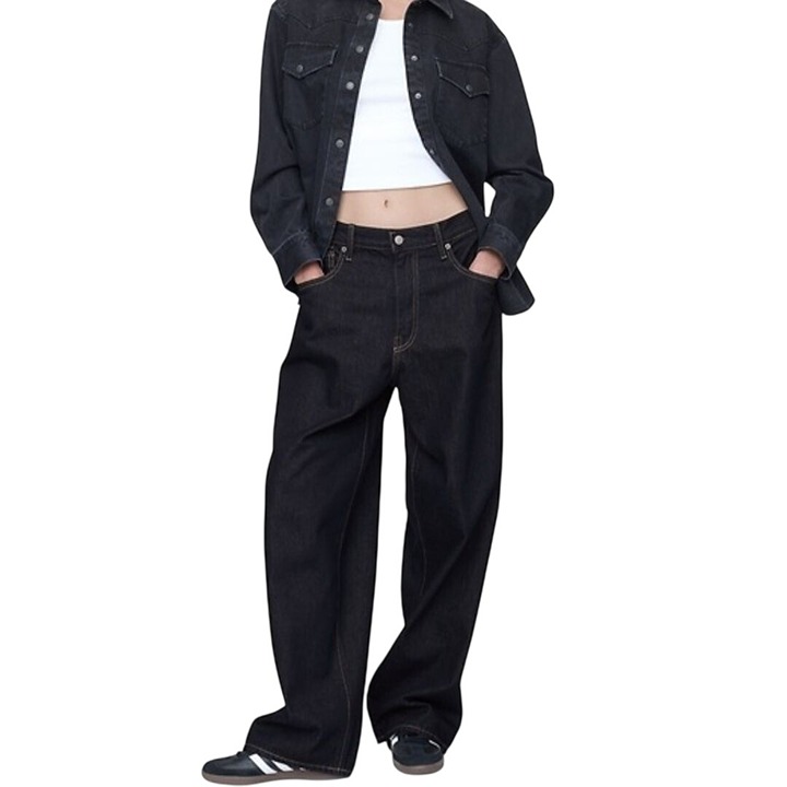 GAP Baggy Fit Dark Wash Black Jeans Size 28x30
