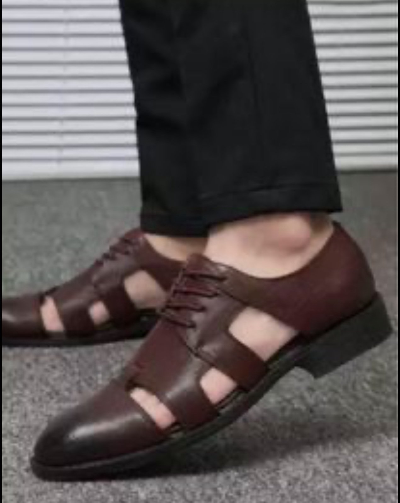 Fashionable Brown Leather Shoes For Men