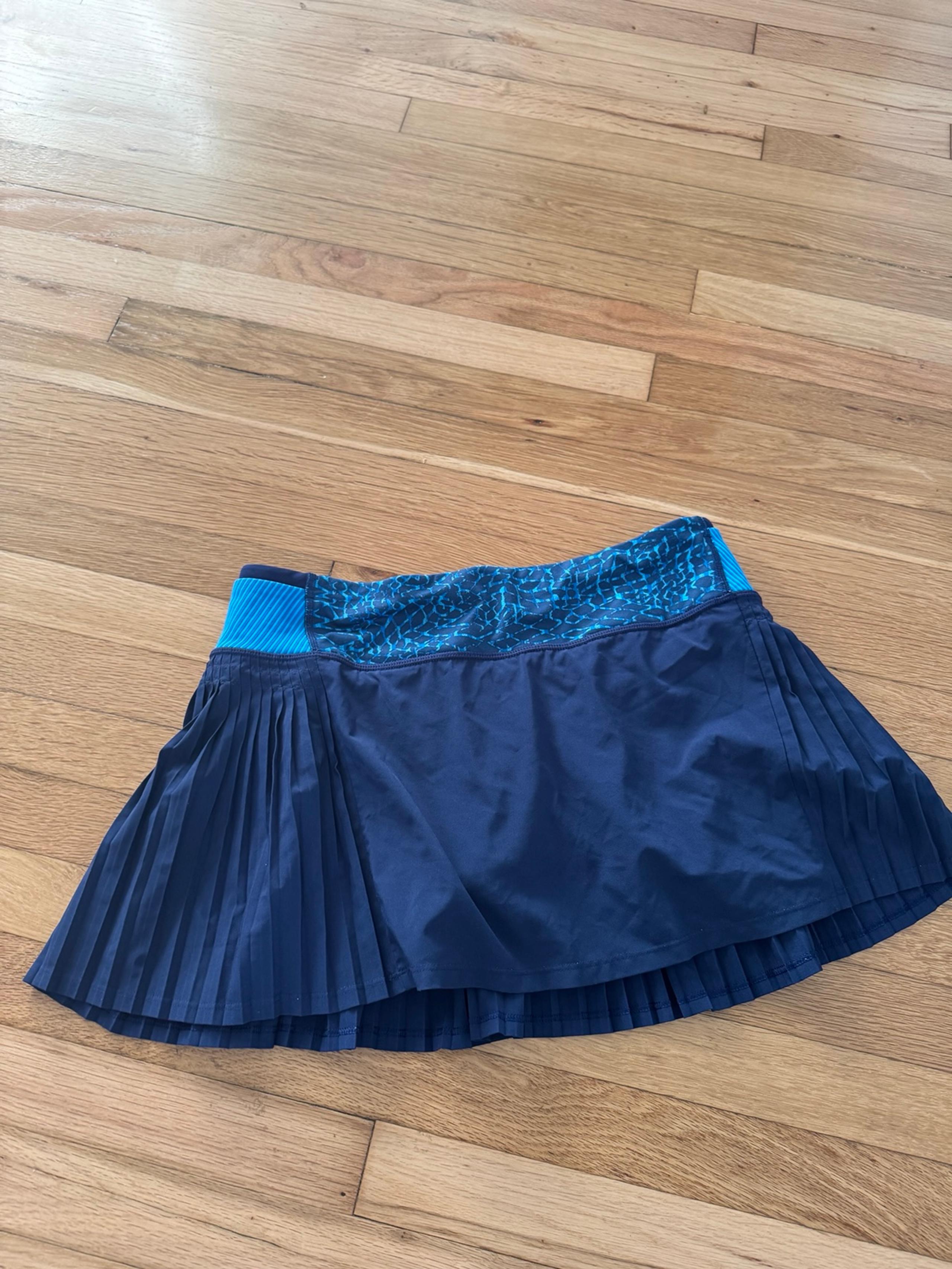 Lululemon Blue Pleated Athletic Tennis Skirt Size 6