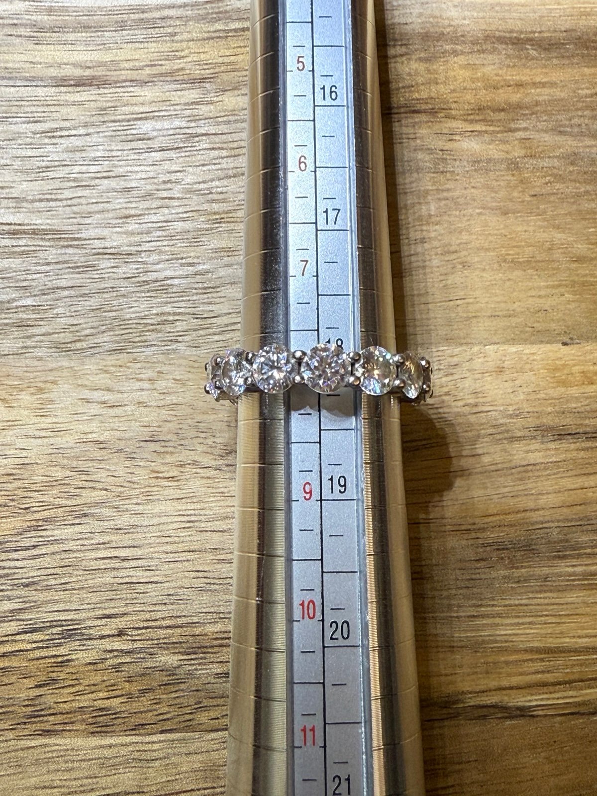 925 Sterling Silver Moissanite Size 8