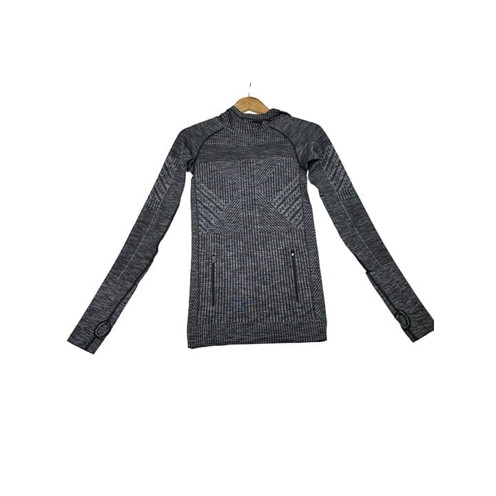Lululemon Hooded Long Sleeve Top sz 4 Grey