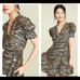Saloni Lea Wrap Mini Dress Tiger Silk