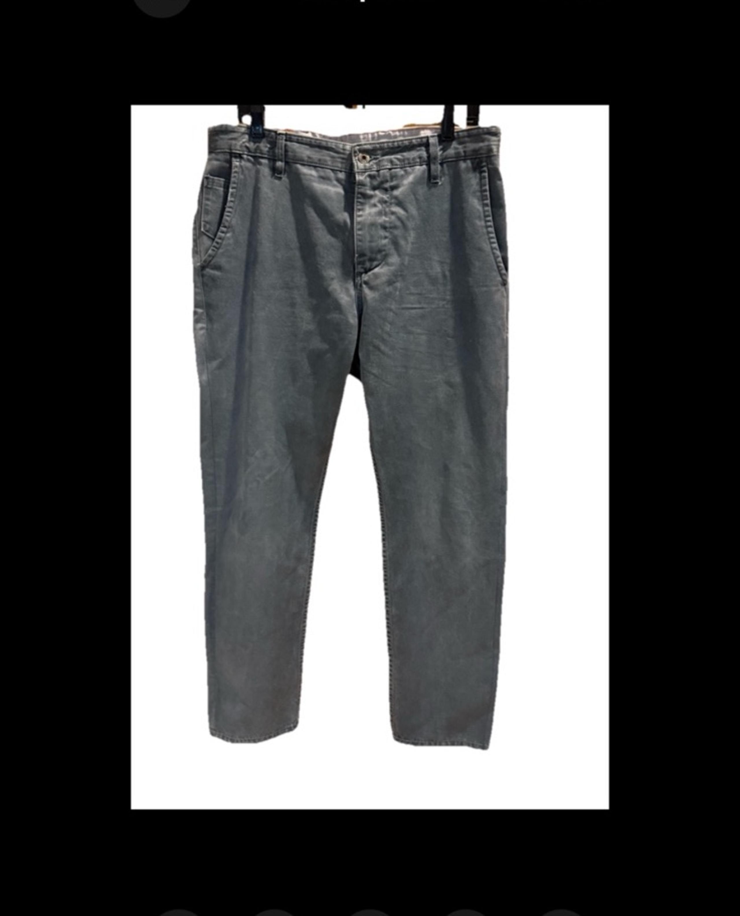 Dockers Men's Slim Tapered Gray Pants Casual Chino Khakis Size 34 x 30