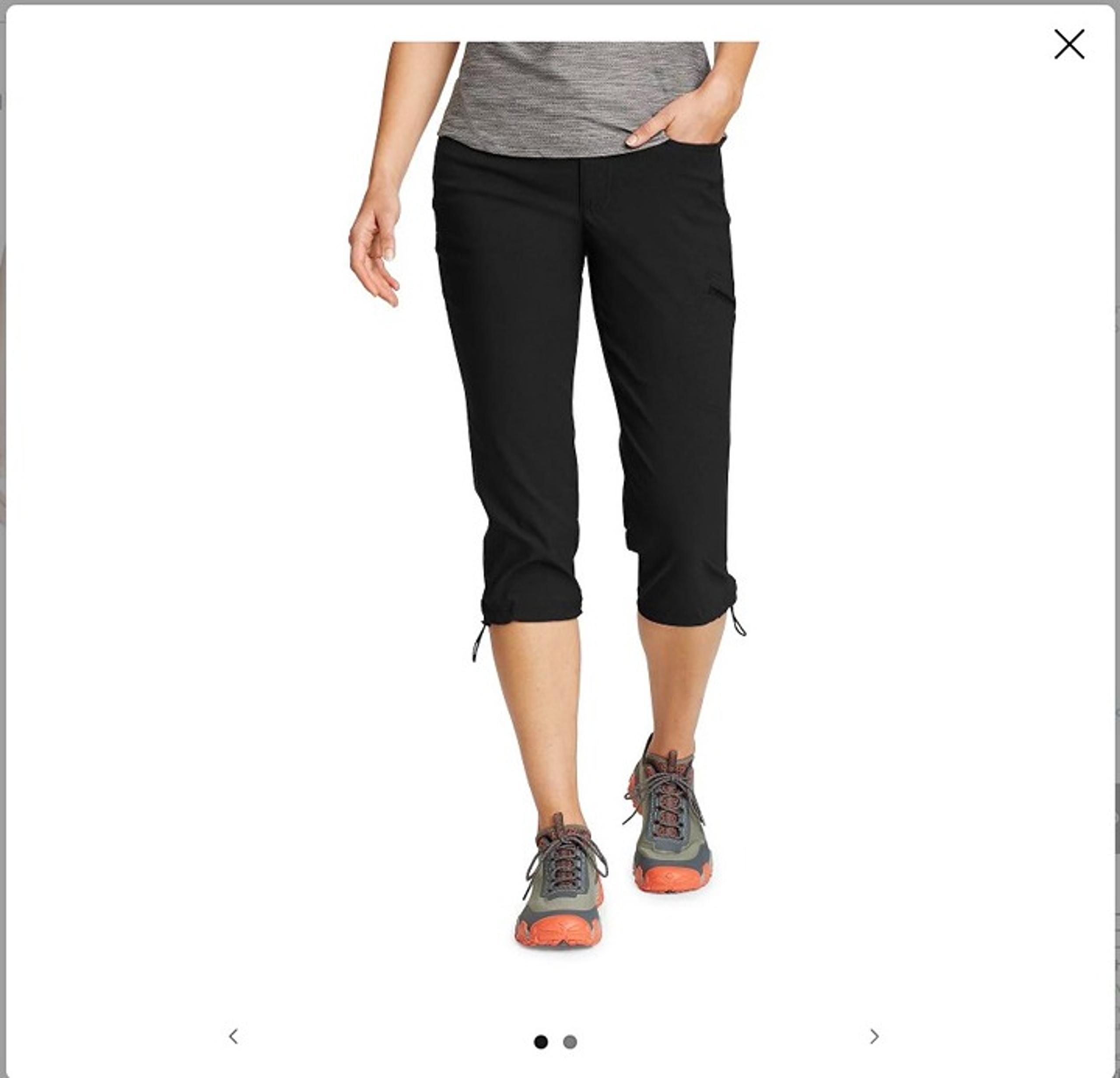 Eddie Bauer Women's Rainier Black Capris, Size 10