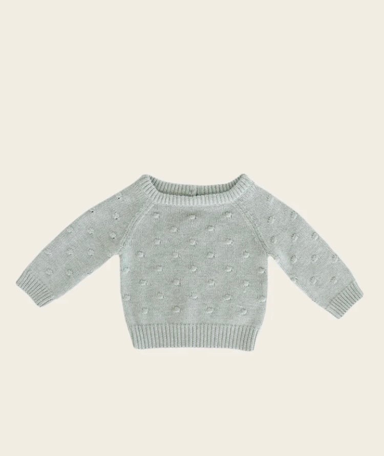 Jamie Kay Cotton Dotty Knit Sweater - Seabreeze