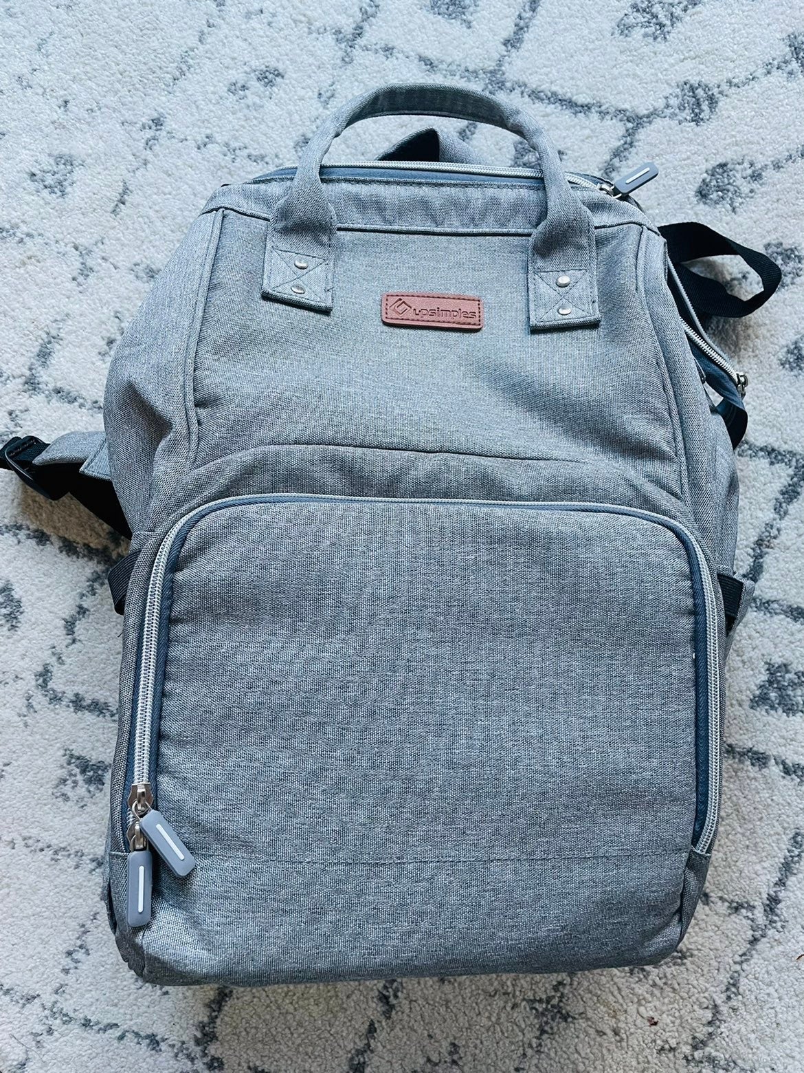 Upsimples usb charging diaper bag