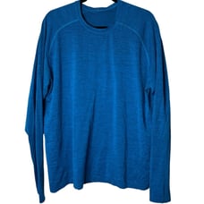 Lululemon Men's Long Sleeve Blue Metal Vent Tech Shirt Size XL
