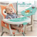 Infantino Grow-With-Me 4-in-1 Convertible High Chair, Unisex, 4-Ways to Use, Fox