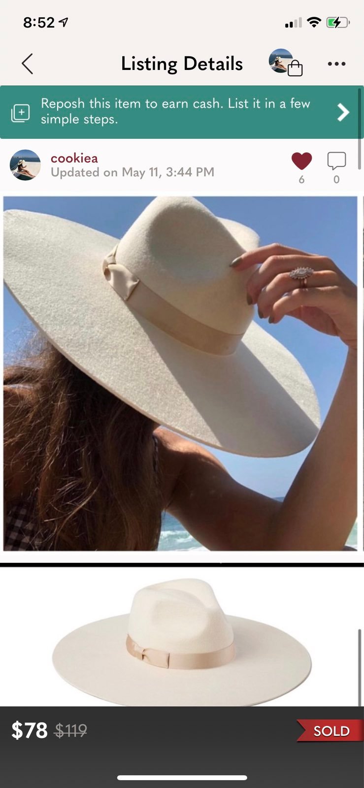 LACK OF COLOR MONTANA IVORY WIDE BRIM FEDORA HAT