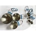 Collectible Michael Graves vintage 90s measuring spoon set blue steel