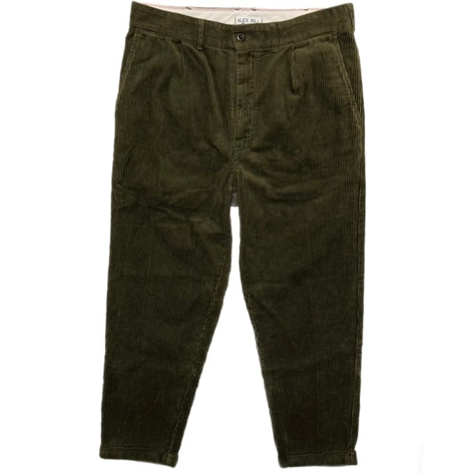 Alex Mill Pants Men’s 31x27 Rugged Corduroy Cuffed Pleated Earth Olive Green NWT