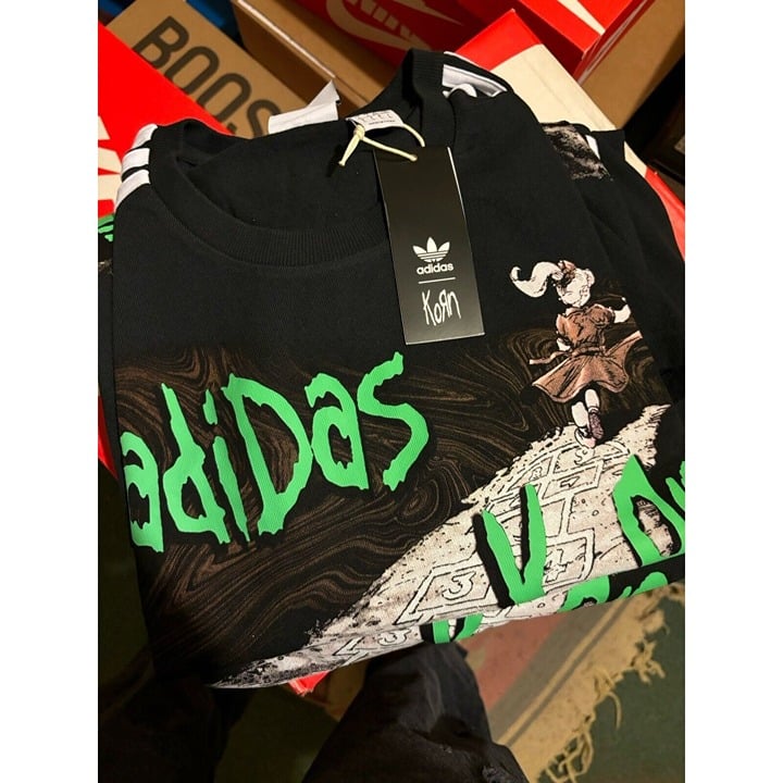 Adidas x Korn Long Sleeve Graphic Tee XL NEW IW7523 EXTRA LARGE
