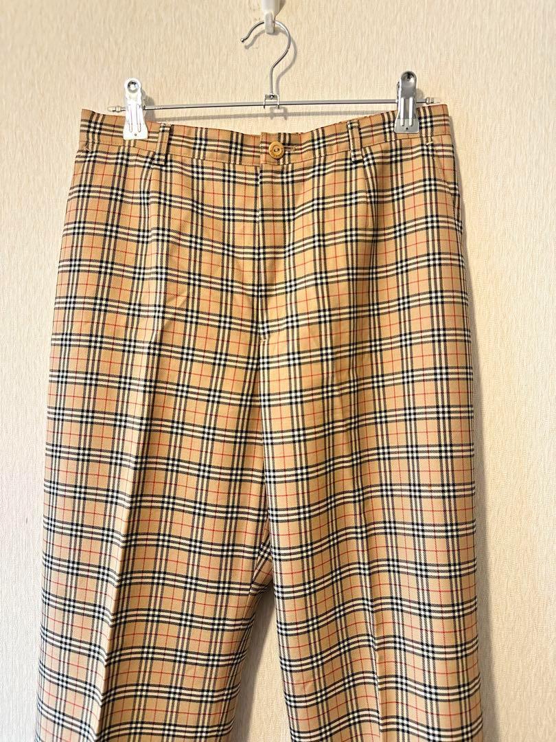 【楽天最安値に挑戦】 90s Burberry Wool Pant Check パンツ