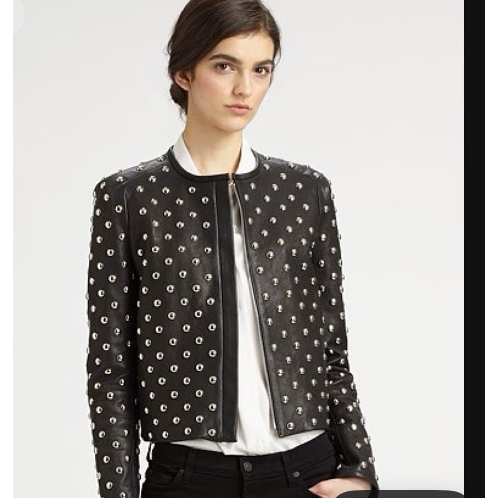 Diane von Furstenberg Leather Jacket 8