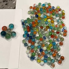 Marble Lot Of 185 Plus 6 Shooters Glass