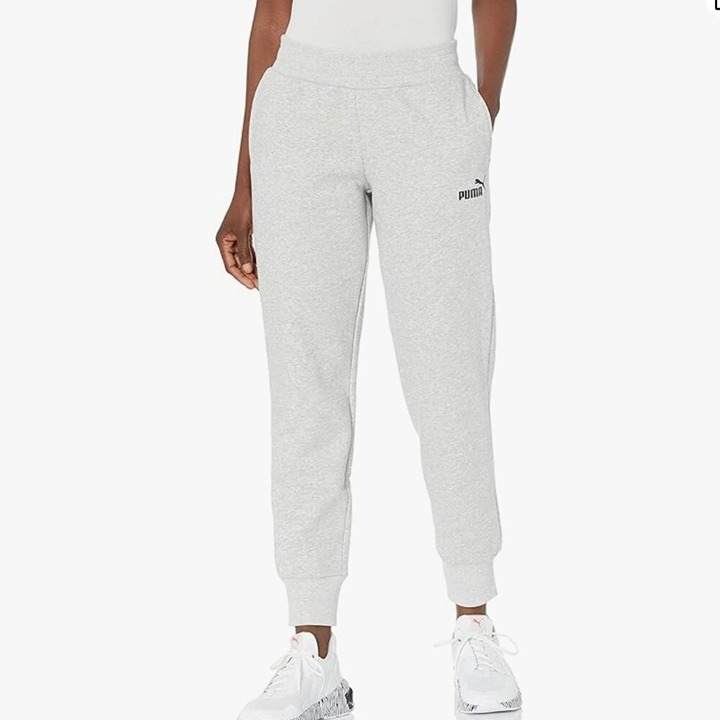 PUMA Women's Essentials Fleece Sweatpants Gray Medium