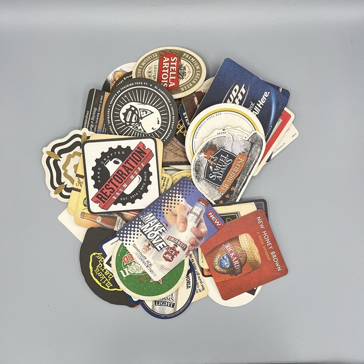 Lot of 50 Beer Coasters Moosehead Founders Amstel Light Zima Labatt Heineken