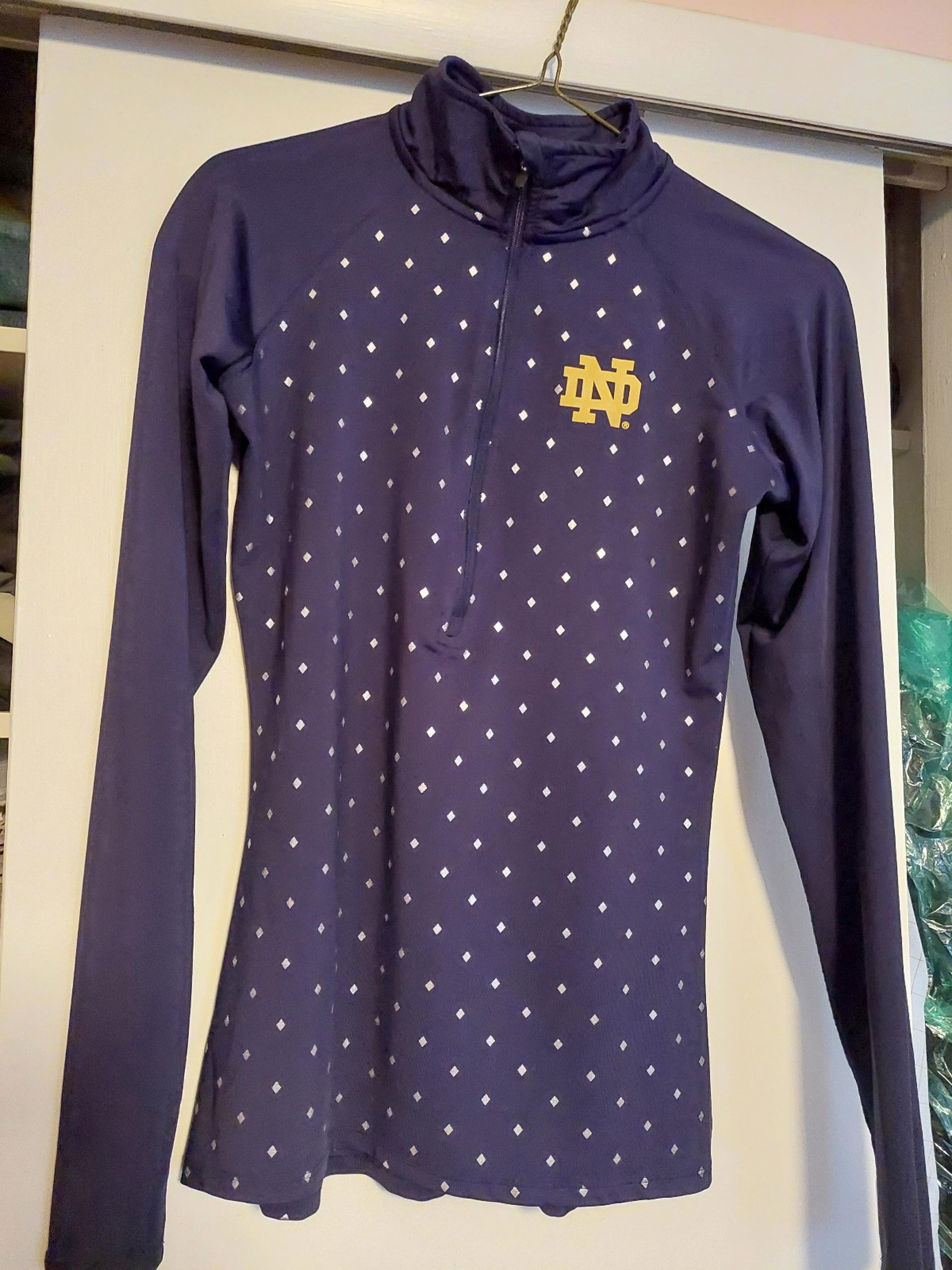 Women small champion navy 3 quarter zip