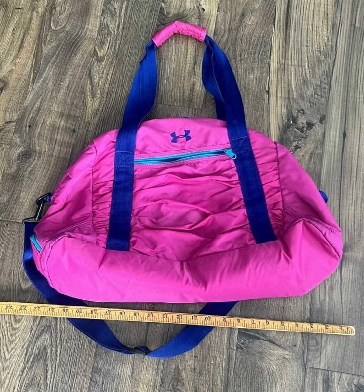 Under Armour Pink and Blue gym Bag travel bag