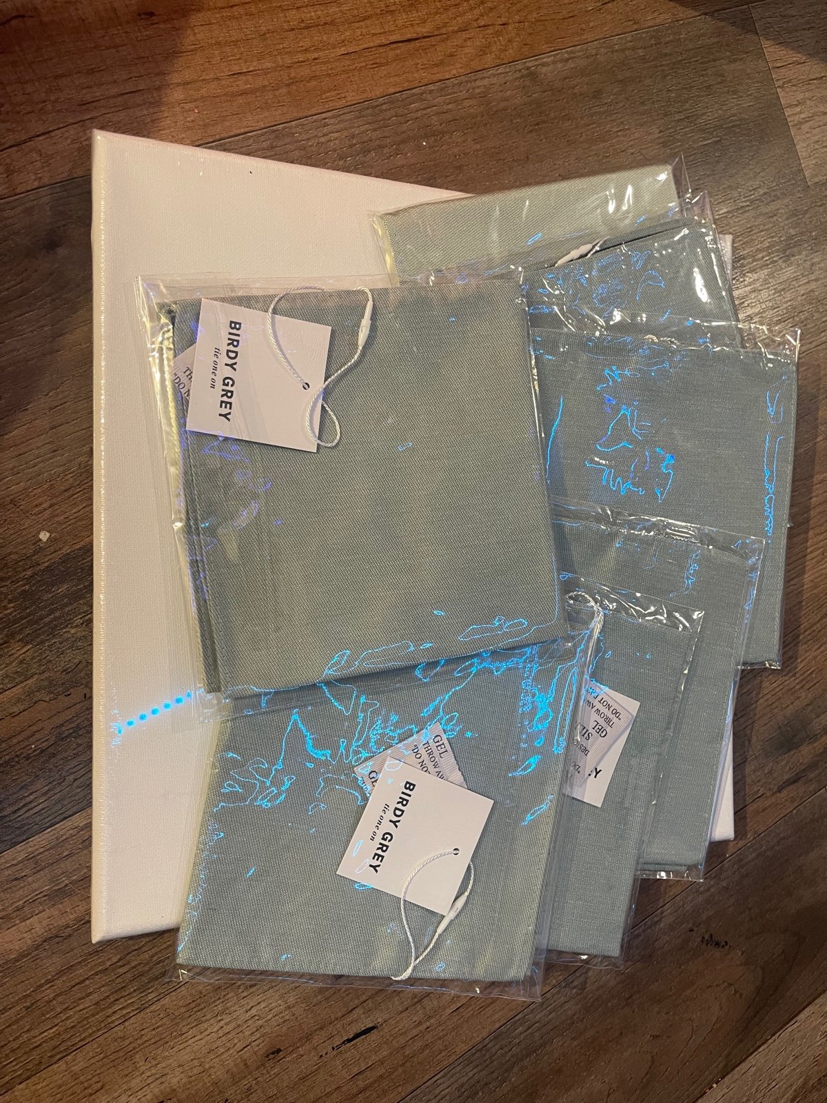 7 brand new sage pocket squares