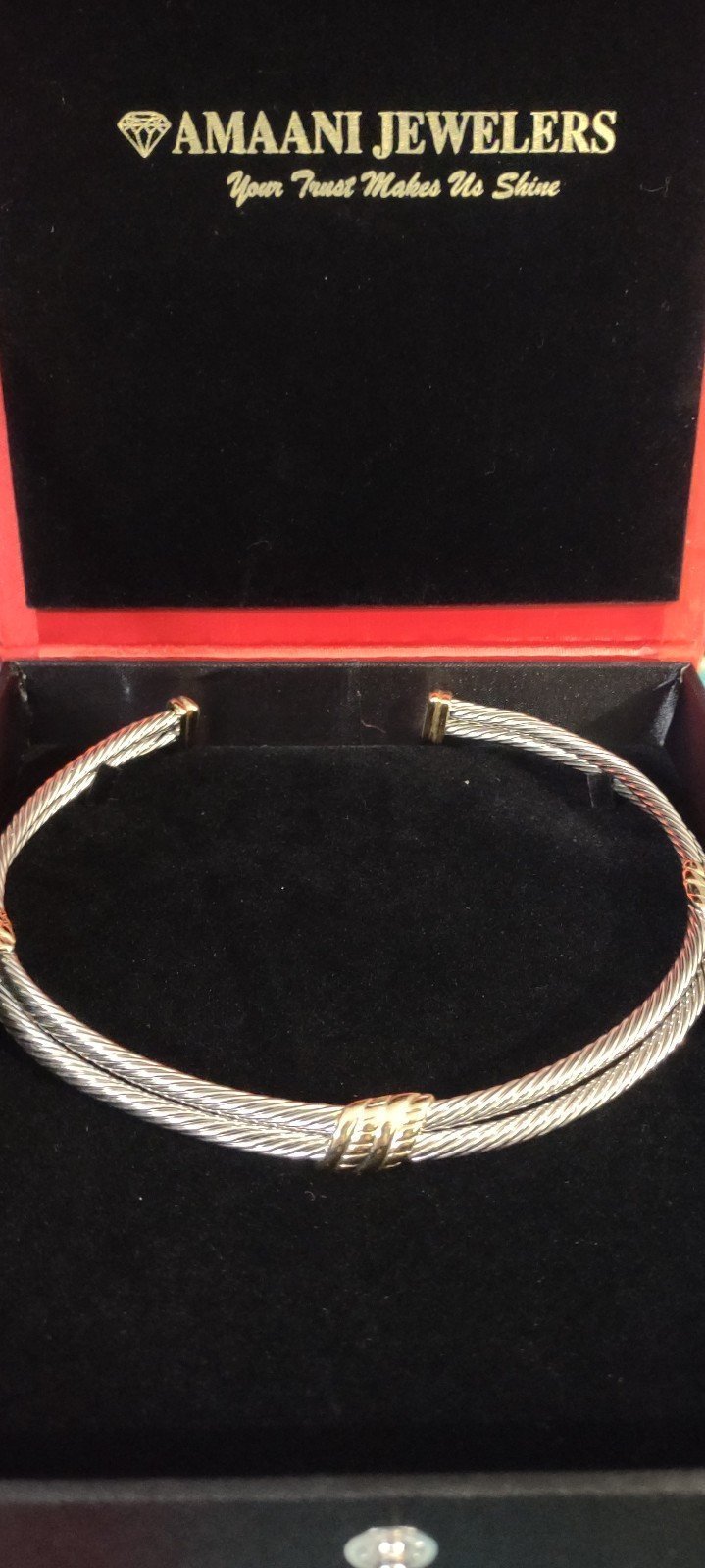 Vintage necklace, collarbone length adjustable to choker 14k/925