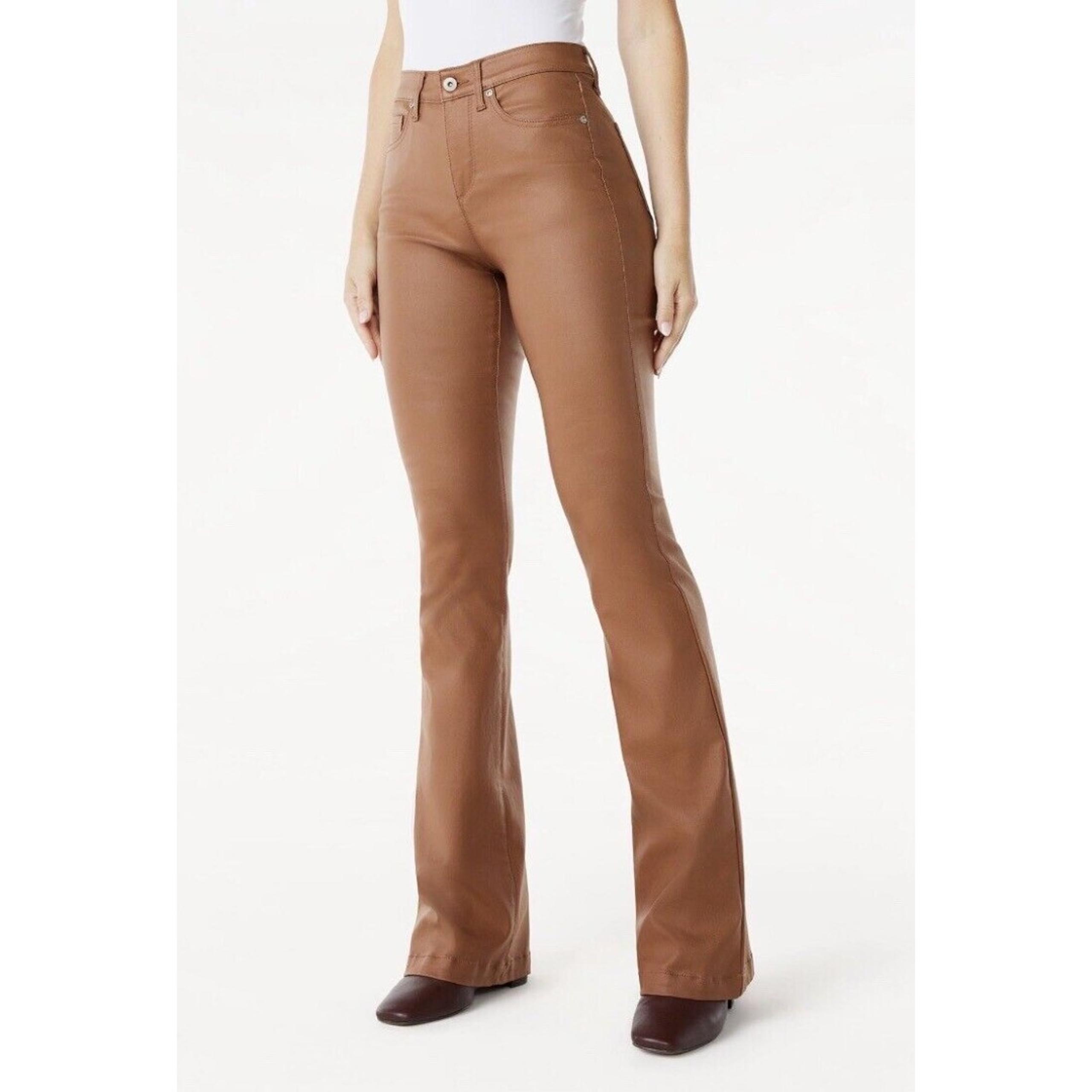 Sofia Jeans Women's Melisa Flare High Rise Coated Pants, 33.5" Inseam Sz 20 NWT