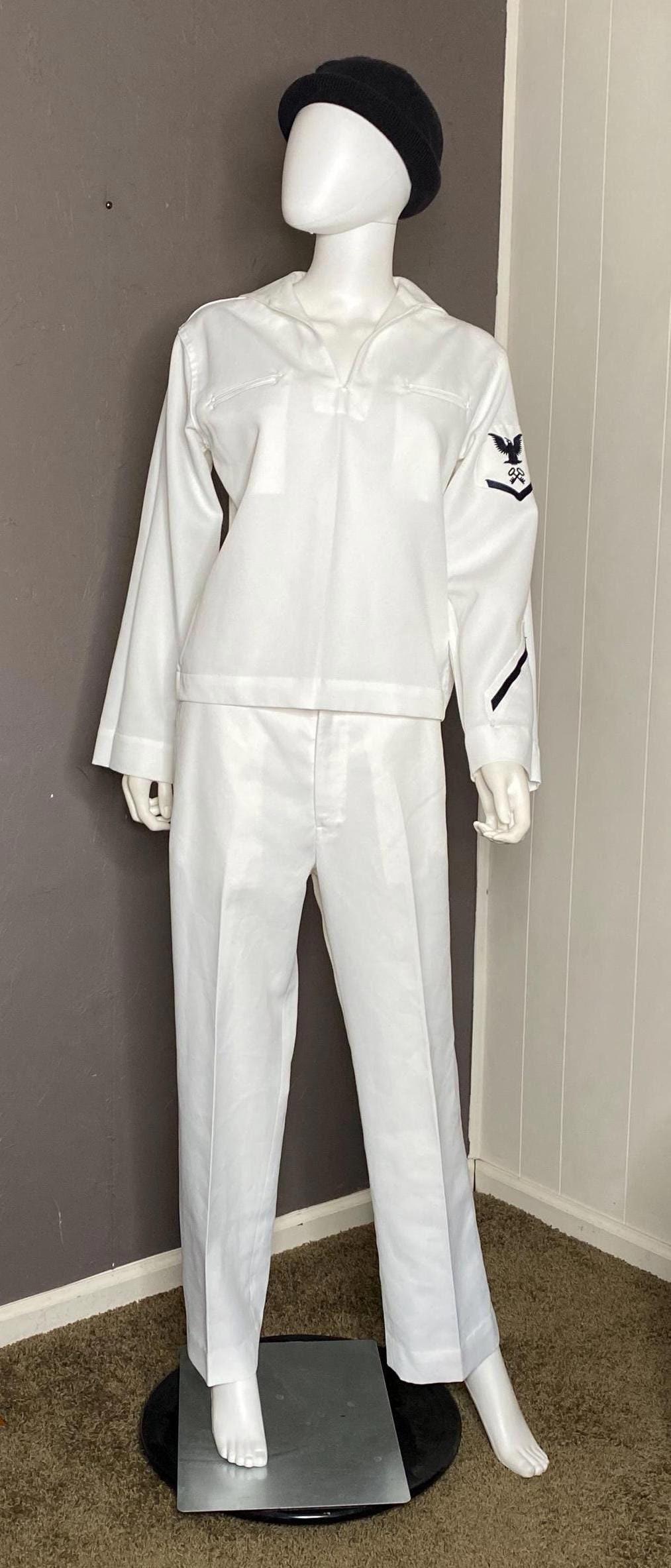 1970's Vintage Navy Dress Whites Sailor Uniform Crackerjack Navy Outfit