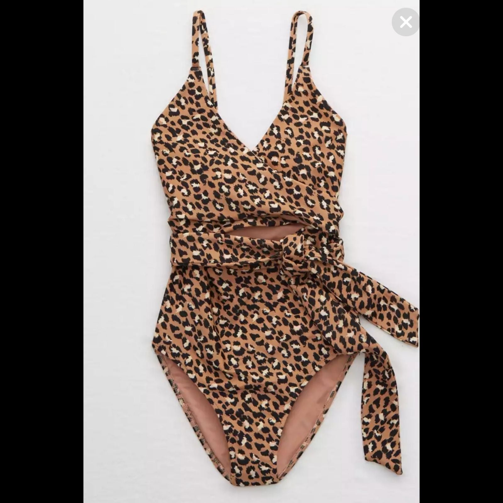 100% genuine counter guarantee Aerie NEW Swimsuit Piece One wrap leopard Women 100% genuine counter guarantee Aerie NEW Swimsuit Piece One wrap leopard Women