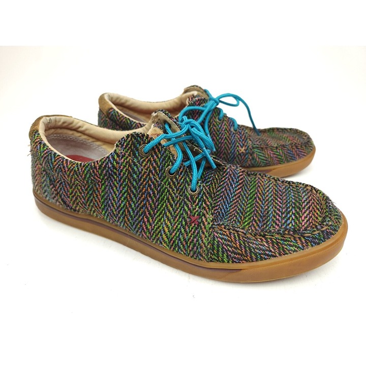 Women's Twisted X Hooey Loper Aztec Southwestern Design Shoes WHYC007 Sz 9.5 M
