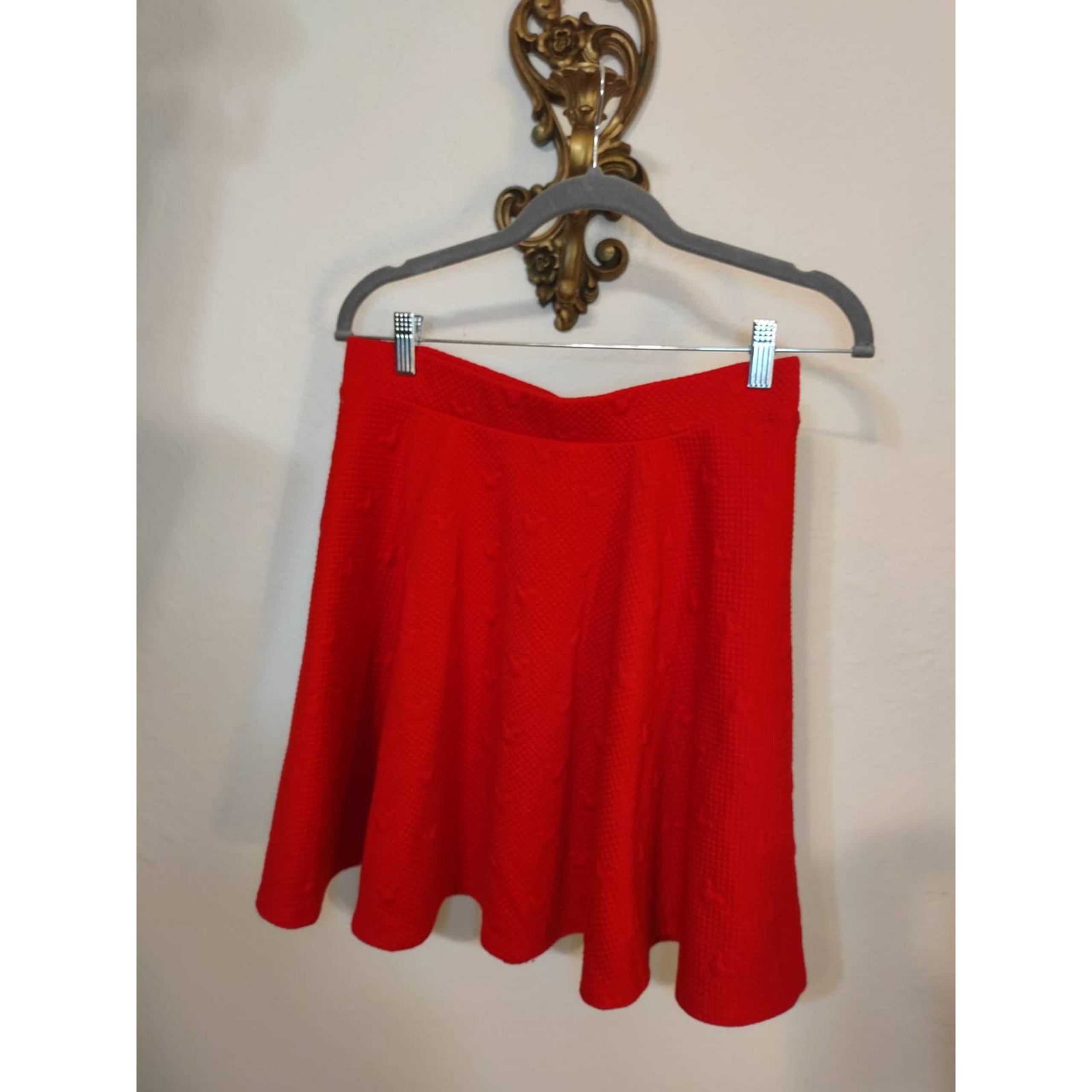 Disney Lauren Conrad Mickey Mouse Red Skater Twirl Skirt size Medium