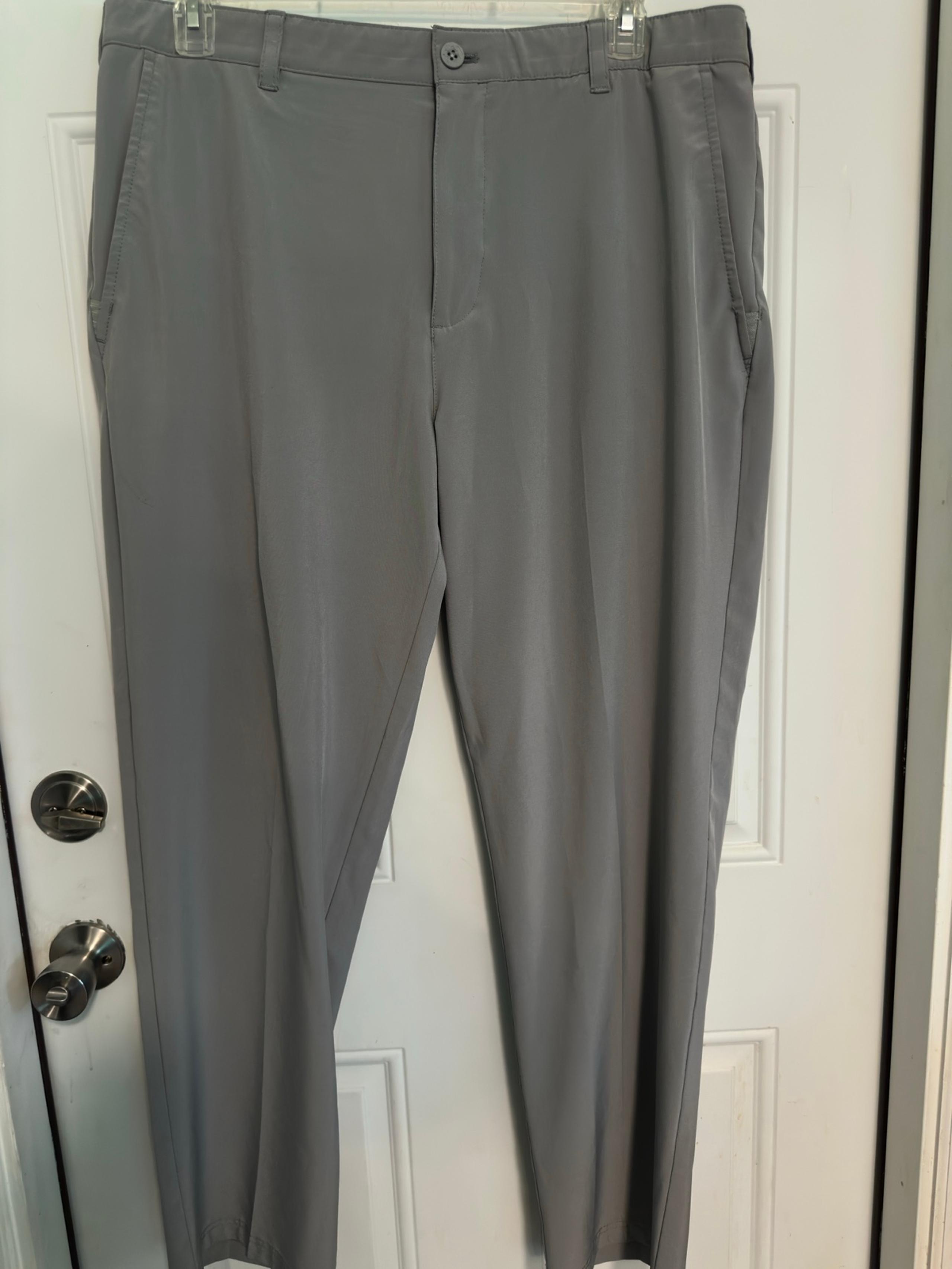Izod Men’s Performance Golf Pants Gray Lightweight NonSlip Waistband Sz 38x32
