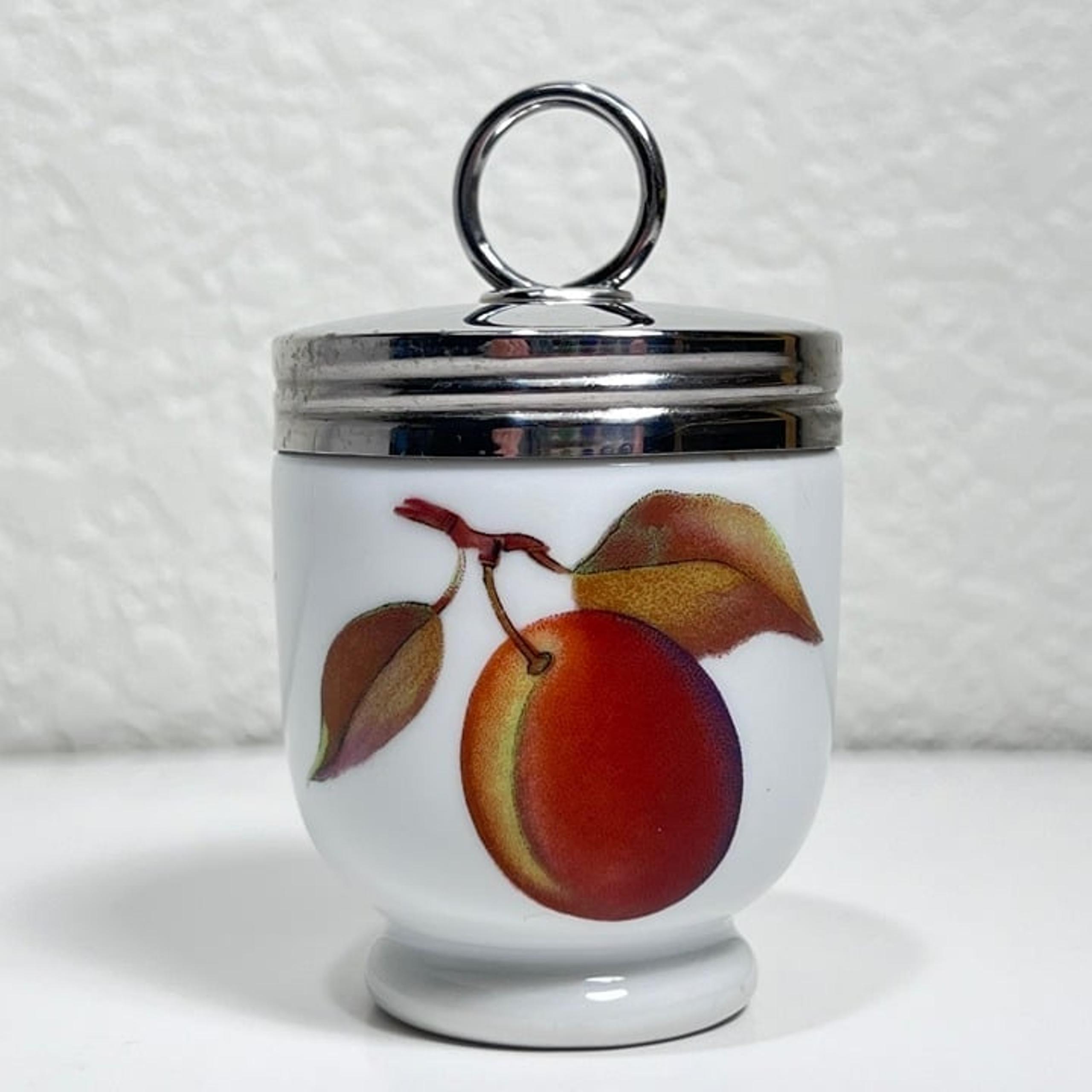 Royal Worcester - Egg Coddler - Plum and Blackberry - England - Fine Porcelain