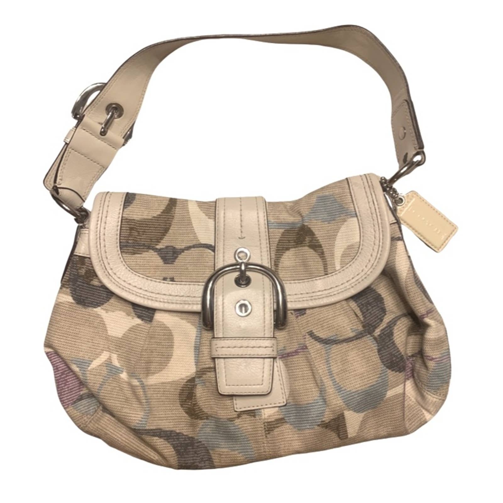 Used Colorful Coach Purse and Matching Monogram Wallet